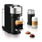 Nespresso Vertuo Next Deluxe Coffee and Espresso Maker by DeLonghi, Chrome with Aeroccino Milk Frother