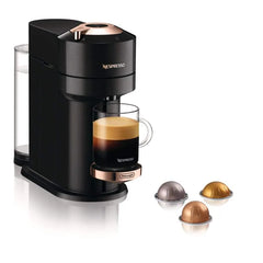 Nespresso Vertuo Next Premium Coffee and Espresso Machine by DeLonghi, Black Rose Gold