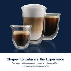 Connoisseur Collection Set of 6 Double Wall Thermal Glasses (2 Espresso, 2 Cappuccino, 2 Latte)