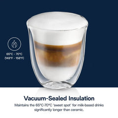 9oz Cappuccino Double Wall Thermal Glasses - Set of 2