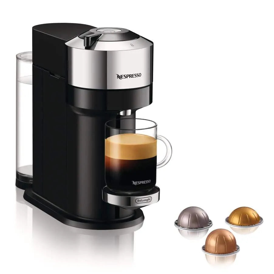 Nespresso Vertuo Next Deluxe Coffee and Espresso Maker by DeLonghi, Chrome