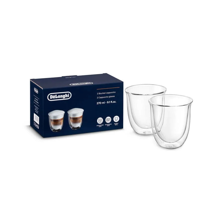 9oz Cappuccino Double Wall Thermal Glasses - Set of 2