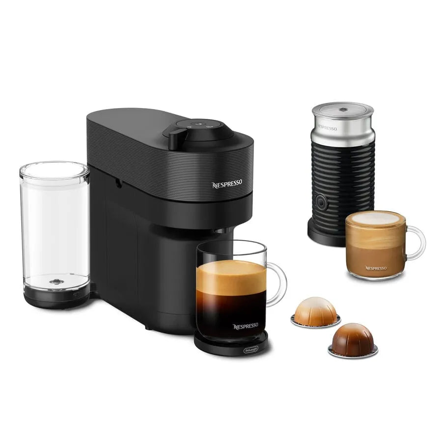 Nespresso Vertuo Pop+ Coffee and Espresso Machine with Aeroccino by De'Longhi, Liquorice Black