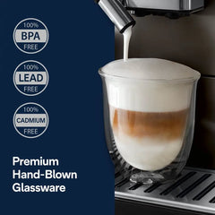 Cappuccino Collection, Set of 6, 9oz Double Wall Thermal Glasses