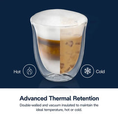Cappuccino Collection, Set of 6, 9oz Double Wall Thermal Glasses