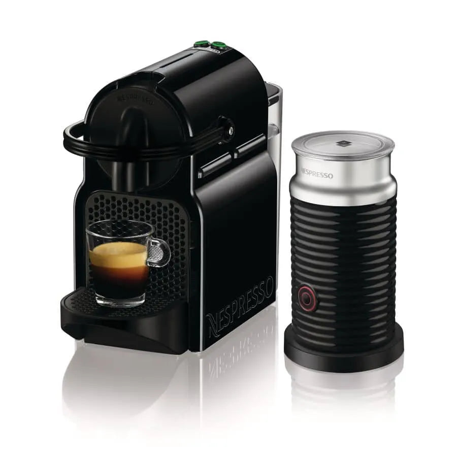 Nespresso Inissia Espresso Machine by De'Longhi with Aeroccino, Black